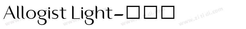 Allogist Light字体转换